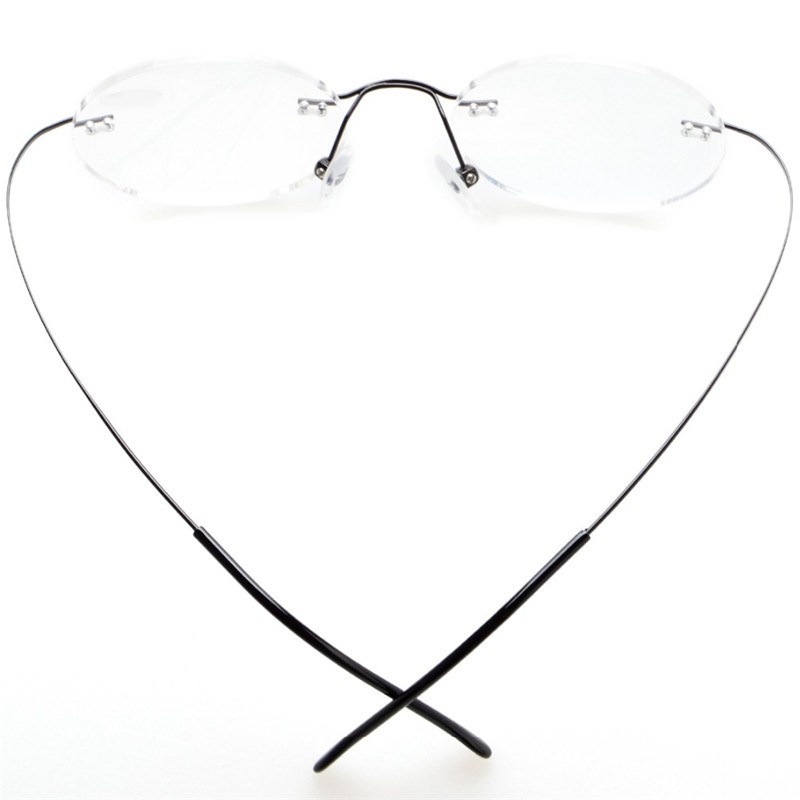 Steve Jobs Star Style Ultralight Memory Titanium Rimless Round Myopia