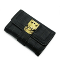 Designer Trendy New Ladies Tri fold Money Clip Occident Style Stone Print Retro Wallet Women Fashion