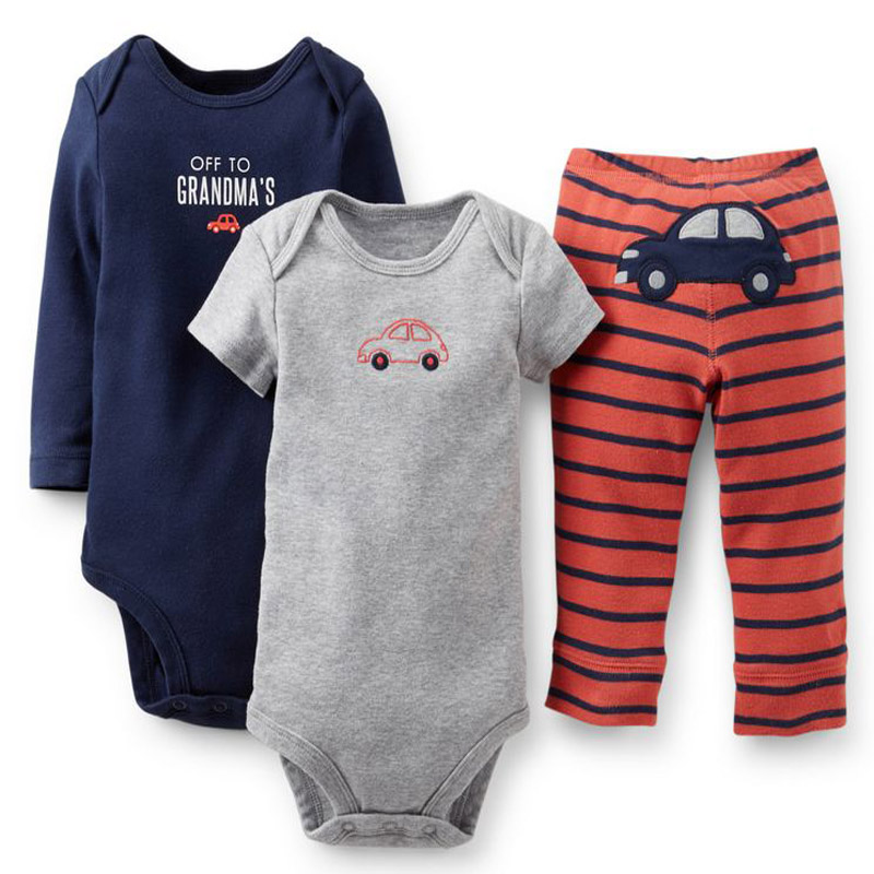 Retail 22 style Original Carters clothing set Baby Girls Boys 3 piece Bodysuit Pant Set Baby
