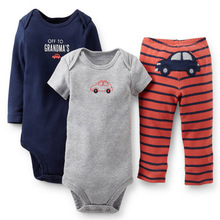 Retail 22 style Original Carters clothing set Baby Girls Boys 3 piece Bodysuit Pant Set Baby
