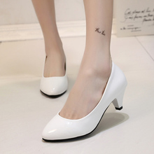 2016 Tenis Feminino Red Bottom High Heels Office Professional Leather Work Shoes Wedges Black High Heels
