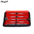 CkeyiN 5Pcs Stainless Steel Dental Tool Set Kit Dentist Teeth Clean Hygiene Picks Scaler Mirror Oral