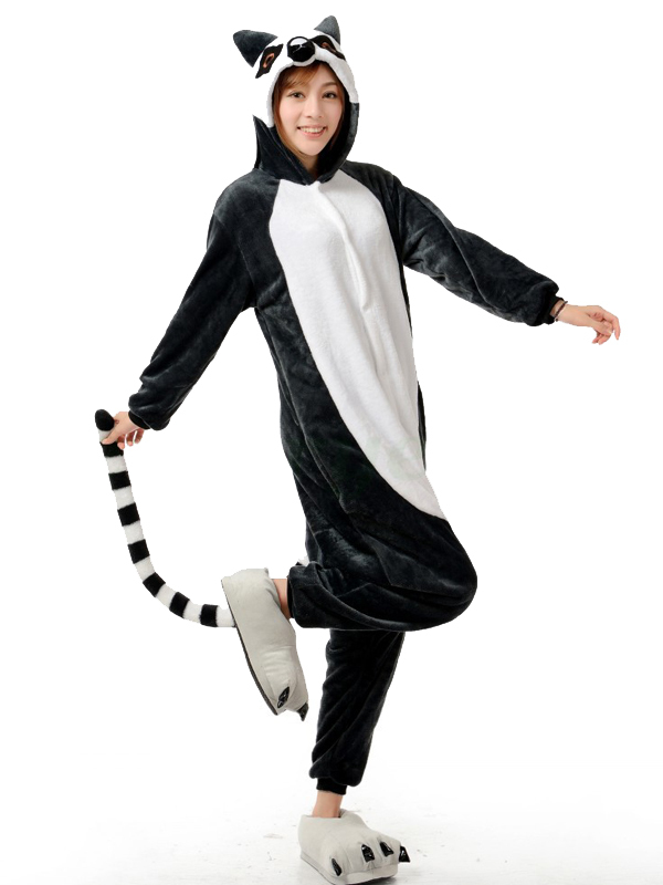 New Cute Monkey Lemur Character Couple Winter Kigu Full Sleeve Hoodie Jacket Pajamas Pyjamas