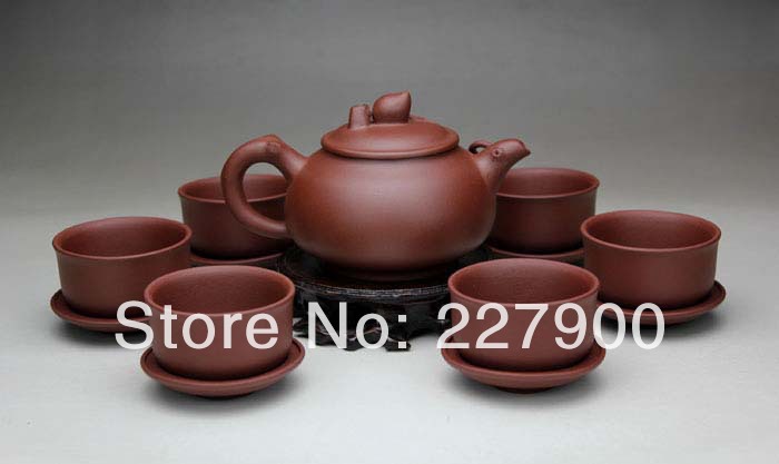 Chinese Yixing Handmade Zisha Purple Clay Teapots Tea Set Tea Service Shoutao Zini 260cc 40 50cc
