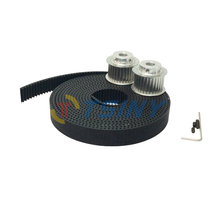 2pcs HTD 3M Timing Belt 36 Teeth Pulley Bore 8mm 10mm 12mm 14mm & 3 Meters Polyurethane with Steel Core Open Ended Timing Belt