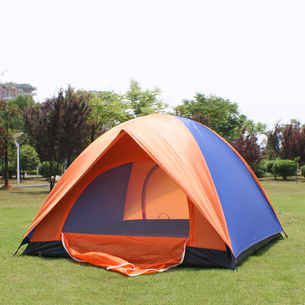 Фотография Outdoor 3-4 Persons Double Layers Rainproof Windproof Tent Family Camping free shipping