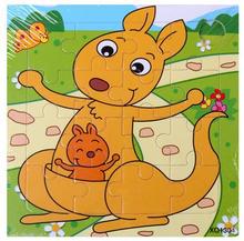 16 rebanadas de baby animals madera jigsaw puzzle / madera / niño / niños educativos de juguetes de inteligencia en la edad de 2-3-7-2