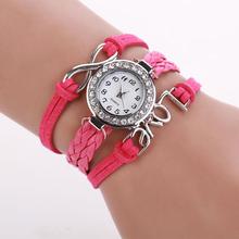 D6li 2016 New Leather Love Hand-knitted Luxury Wrist Watch Belts for Women Relogio Feminino Marcas Famosas Chain Feb19 LIU