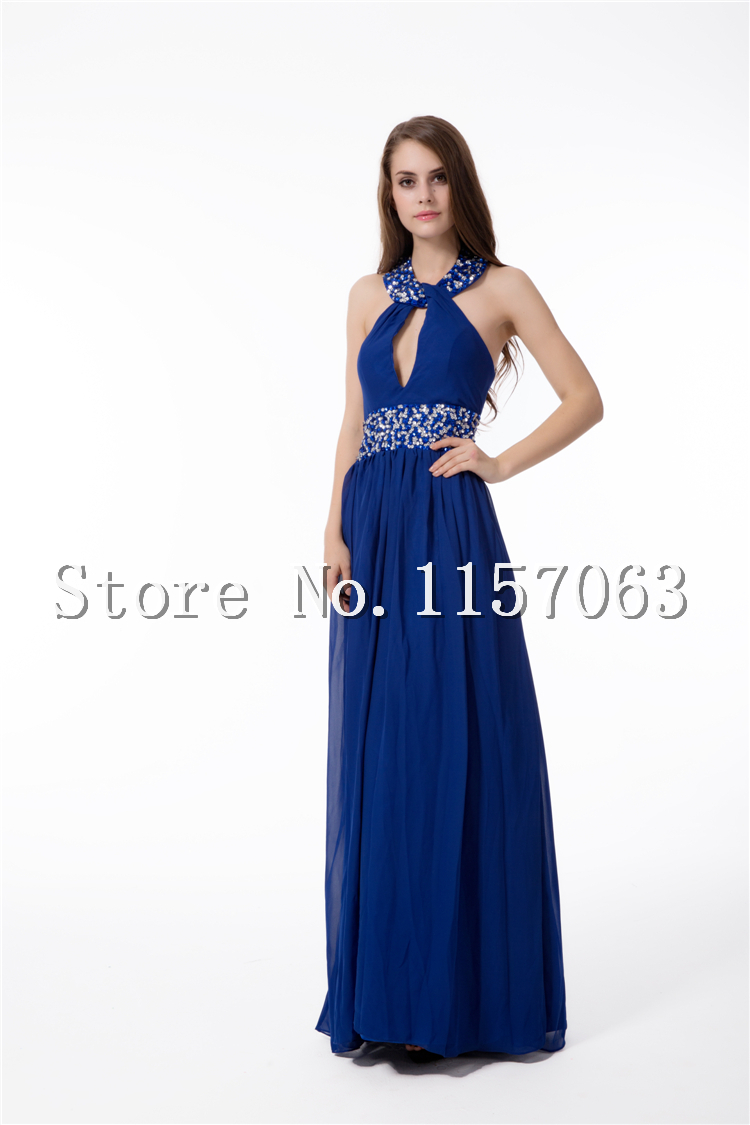 Tea length midnight blue dress