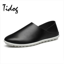 Tidog autumn polo men s casual shoes head sets foot pedal shoes slip on British driving