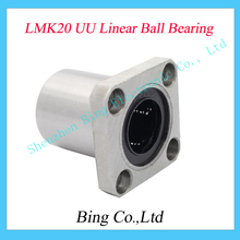 LMK20UU LMK20 20mm flange linear ball bearing bushing for 3d printer linear shaft guide rail rod