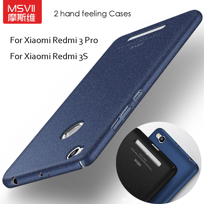 MSVII Coque Для Xiaomi Redmi 3 Pro Футляр Матовый PC задняя Крышка 360 Полная Защита Корпуса Для Xiaomi Redmi 3 s 10 стили