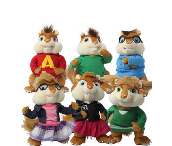 Alvin e os esquilos \ Alvin \ Simon Theodore \ \ \ Brittany \ Eleanor \ 6 boneca de