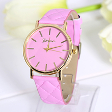 2015 New ArriveFashion Europe US Geneva Watch Japan Movement Quartz Clock Fashion Luxury Leather Wristwatch Women