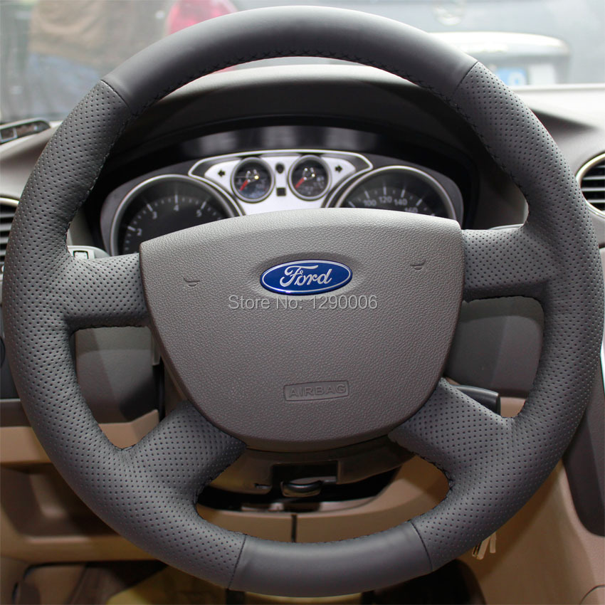 Оплетка на руль Ford Focus 2 для замены штатной кожи 3-х спиц.