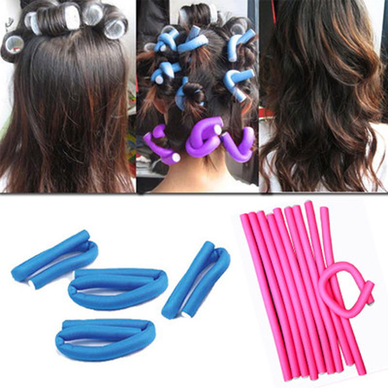 30pcs Soft Foam Sponge Hair Curling Rollers Curler Bendy Twist