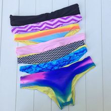 2015 Suittop Women s Sexy Seamless reversible Brazilian bikini Swimwear Bathing Suit Semi thong bathing suits