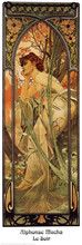 High quality,Evening ,Alphonse Mucha oil painting canvas,Hand-painted,Portrait Modern Art Reproduction,