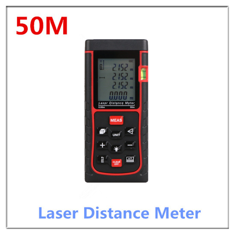Handheld Laser Distance Meter Digital Laser distance meter Rangefinder Bubble level Tape measure Area/volume build/Angle tool