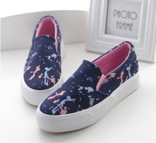 Female spring canvas shoes sneakers pupil lolita low platform Harajuku shoes cotton made casual shivering pedal