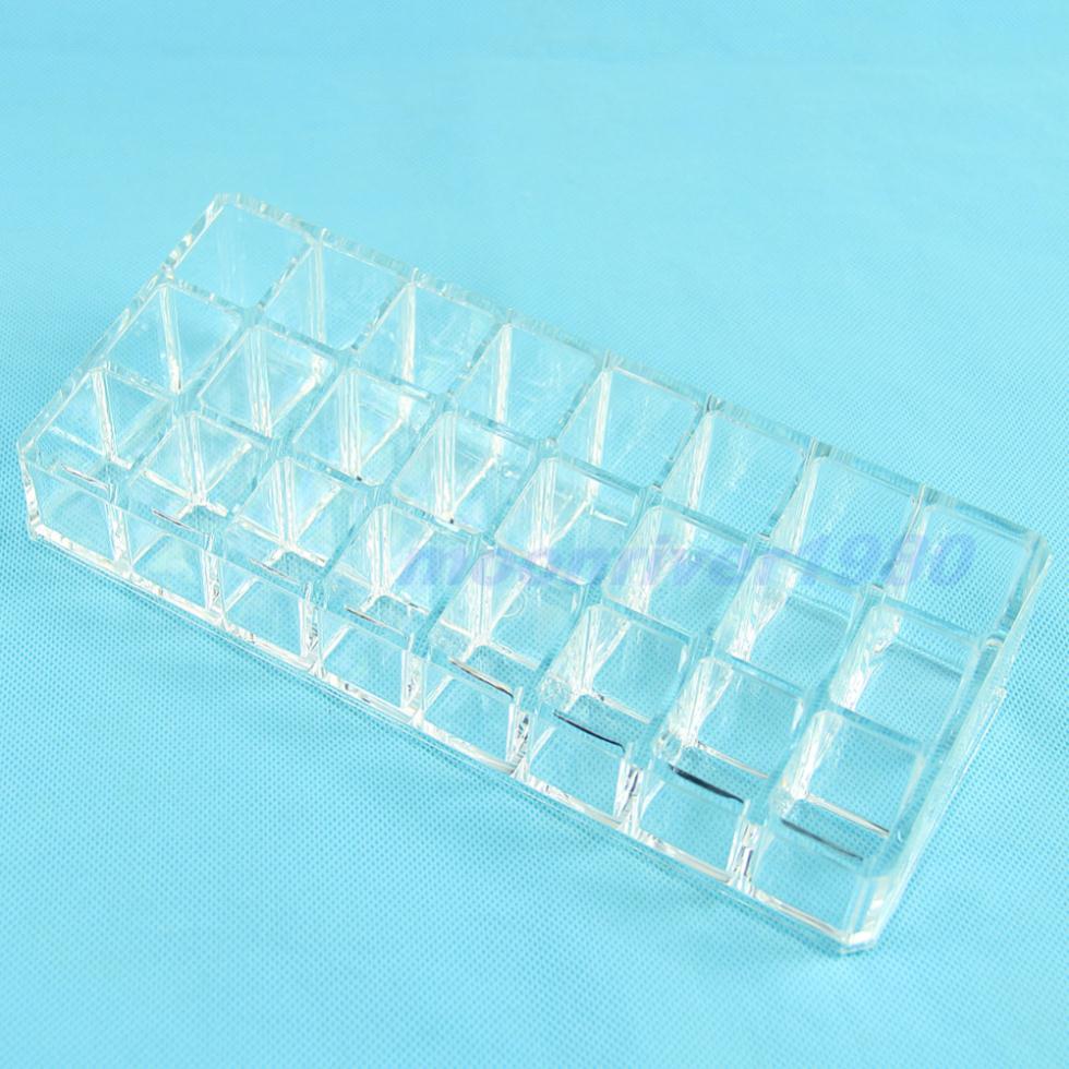 Hot Sale! 24GridsTransparent Cosmetic Organizer Makeup Drawers Lipstick Display Rack Cabinet Case Box Free Shipping