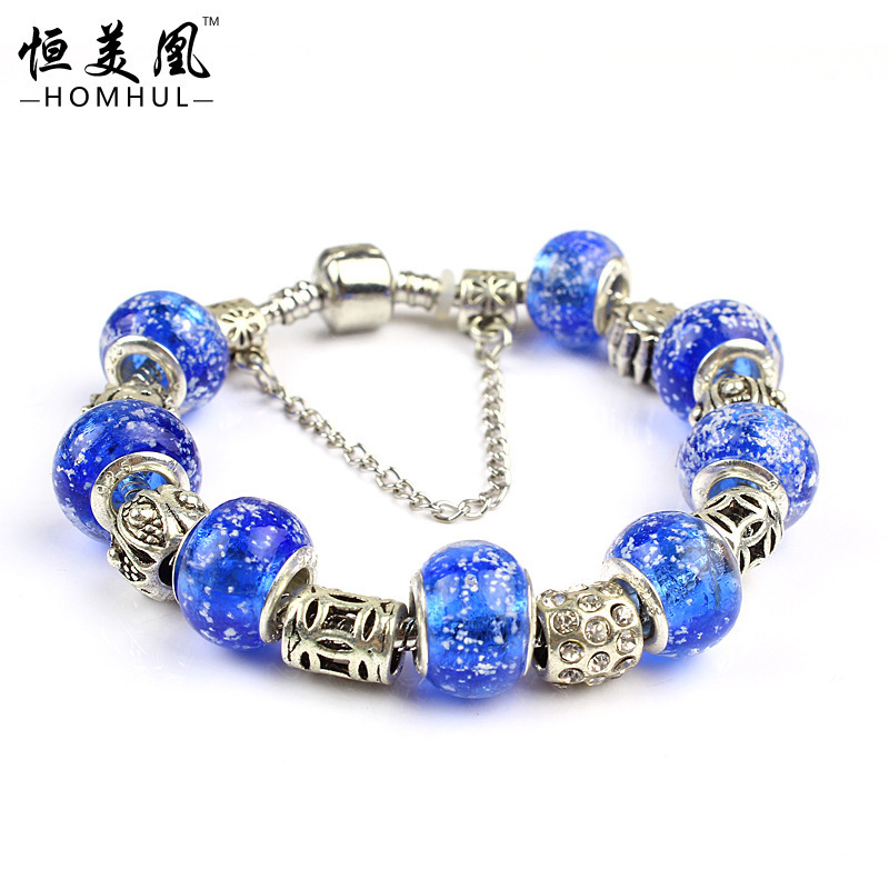 Free shipping Top Quality Silver Charm Bracelets f...