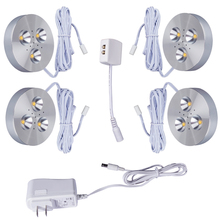 LED Under Cabinet Lighting Kit 4 Pack Puck Lights Under Counter Lighting All Accessories Included Kitchen Closet Light