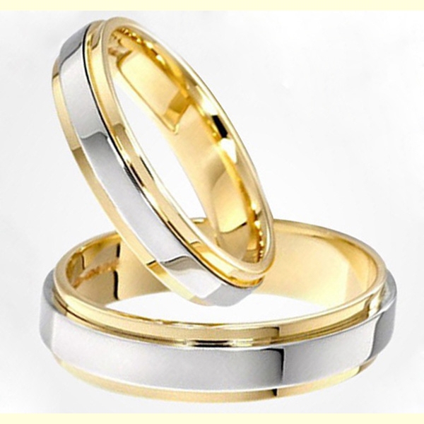 wedding two tone ring sets