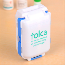 Free shipping Plastic 8 3 portable folding pill cases mini kit sealed waterproof travel health jewelry