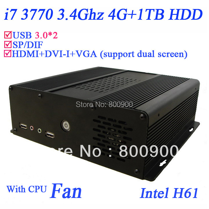    i7  quad core 3770 3.4  4  RAM 1  HDD USB 3.0 HDMI VGA DVI Windows 7 X64