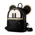 New Women Backpack PU Leather Cartoon Mickey Backpack Fashion Rivet bags Japan and Korean style Backpack