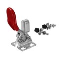 1Pc 60 Lbs Anti Slip Red Plastic Covered Handle Horizontal Toggle Clamp 201A For Home Factory