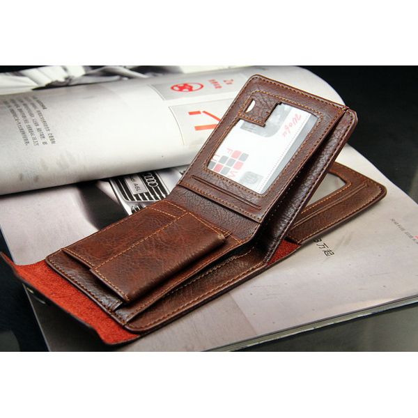 2015 New Leather Brand Men s Wallet Multifunctional Short Design Men Wallet Zipper Coin Purse Card