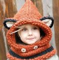  High quality 2015 new fashion cute baby girl knitted winter hat cute little ears Christmas
