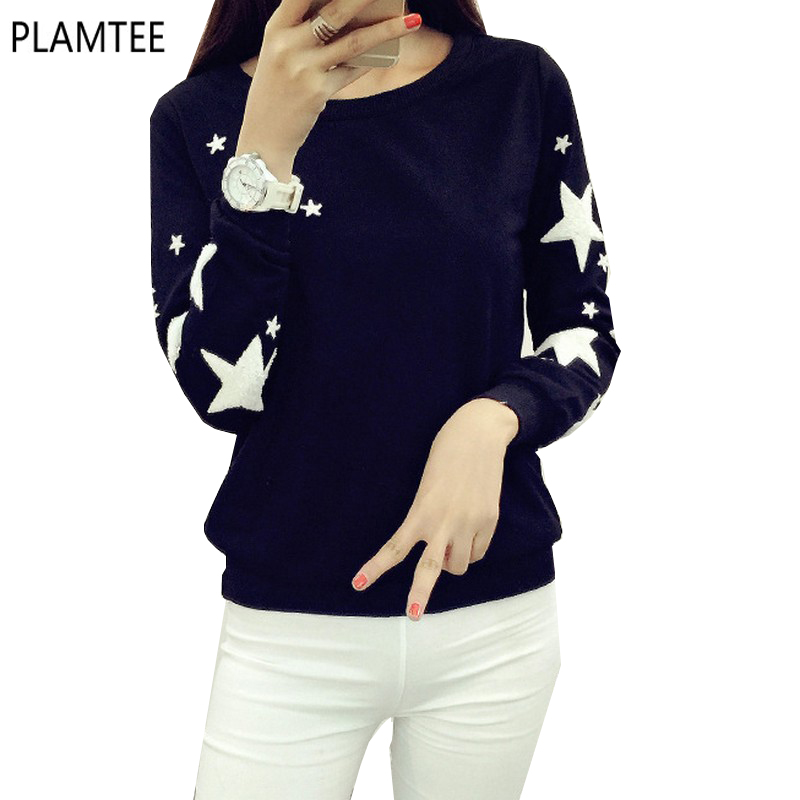 sweatshirt with stars on sleeve