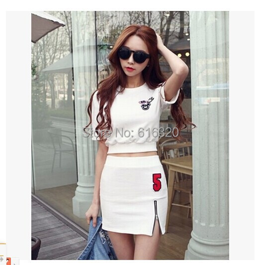 new arrival sport suit black white gray crop top and skirt set sleeve t jpg new arrival sport suit black white gray crop top and skirt set sleeve t jpg