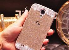 Glitter powder rhinestone bling luxury diamond clear crystal hard back cover For Samsung Galaxy S5 S4