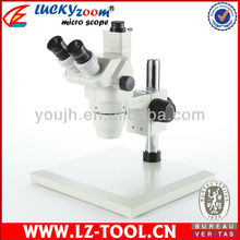 Envío gratis! 3.35X – 90X súper Widefield Zoom estéreo Trinocular microscopio del tamaño grande etapa microscopio Digital + 60LED