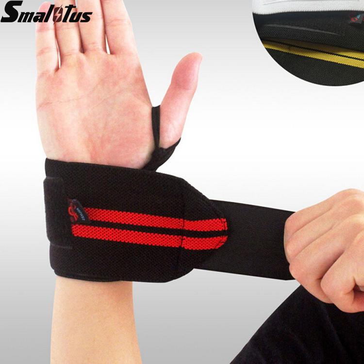 Гаджет  Smalotus 1Pcs Weight Lifting Sports Wristband Gym Wrist Thumb Support Straps Wraps Bandage Fitness Training Safety Hand Bands None Спорт и развлечения