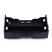 High Quality Black Plastic DIY Lithium Battery Box Battery Holder with Pin Suitable for 2 * 18650 (3.7V-7.4V) Lithium Battery