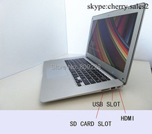 Free shipping 14 1 inch ultrabook laptop windows7 or 8 1 Intel Celeron N2840 J1800 dual
