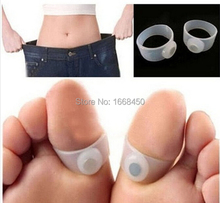 1pair Slimming Tools Silicone Foot Massage Toe Ring Fat Burning For Weight Loss Health Care Easy Portable Body Weight Loss