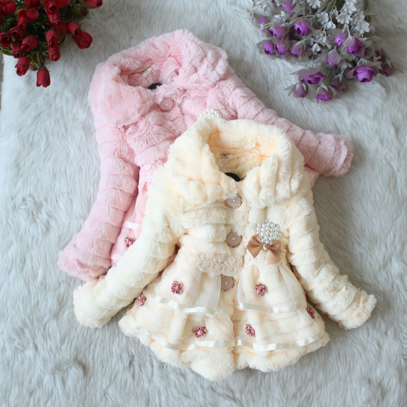 2015 Girls clothes coat clothing with bow Autumn Winter wear Clothes baby Children outerwear dress jacket