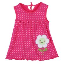 Kids Baby Girls Summer Dresses Sleeveless Party Cartoon Dress Vest Clothes 1-2Y