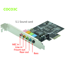 PCI-E 5.1ch 6channels CMI 8738 Sound card CMI8738 chip PCI-E 5.1 stereo audio card High Quality
