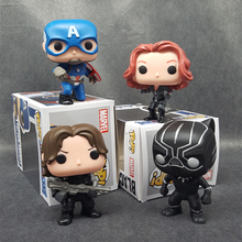 FUNKO POP Marvel Captain America Civil Superhero PVC 10CM Action Figure Doll Super Heroes Collection Toys T487