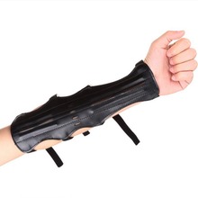 Outdoor Black Lightweight and Durable Leather Shooting Archery Arm Protection Safe Strap Guard Protective Gear