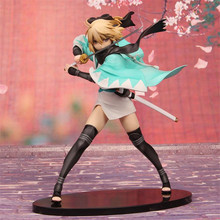 Anime character Fate/Stay Night Saber Okita Souji peri action pvc figure toy tall 22cm in box
