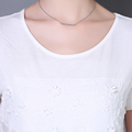 Women Blouse Summer Style Fashion Tops Elegant Embroidered Plus Size Loose Shirt Casual Sexy Bottoming Chiffon