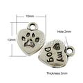 Tibetan Style Heart Pendants Antique Silver Charms Fit DIY Necklace Bracelet Jewelry Making Accessories Findings 13x10x3mm